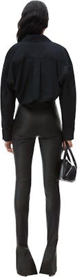 (Women) Alexander Wang Cropped Long-Sleeve Fitted Shirt in Black 4WC1241446-001 Purchase (Women) Alexander Wang Cropped Long-Sleeve Fitted Shirt in Black 4WC1241446-001