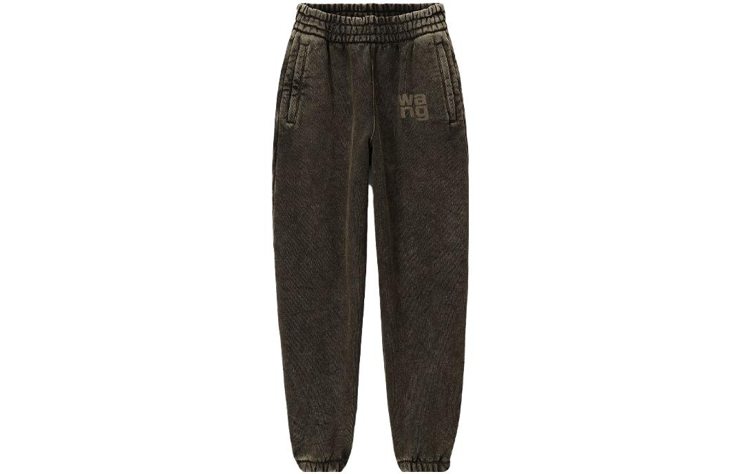 Order (W) Alexander Wang Celana Jogger Sabuk Elastis Logo Print - Hijau Army. 4CC3234385-305