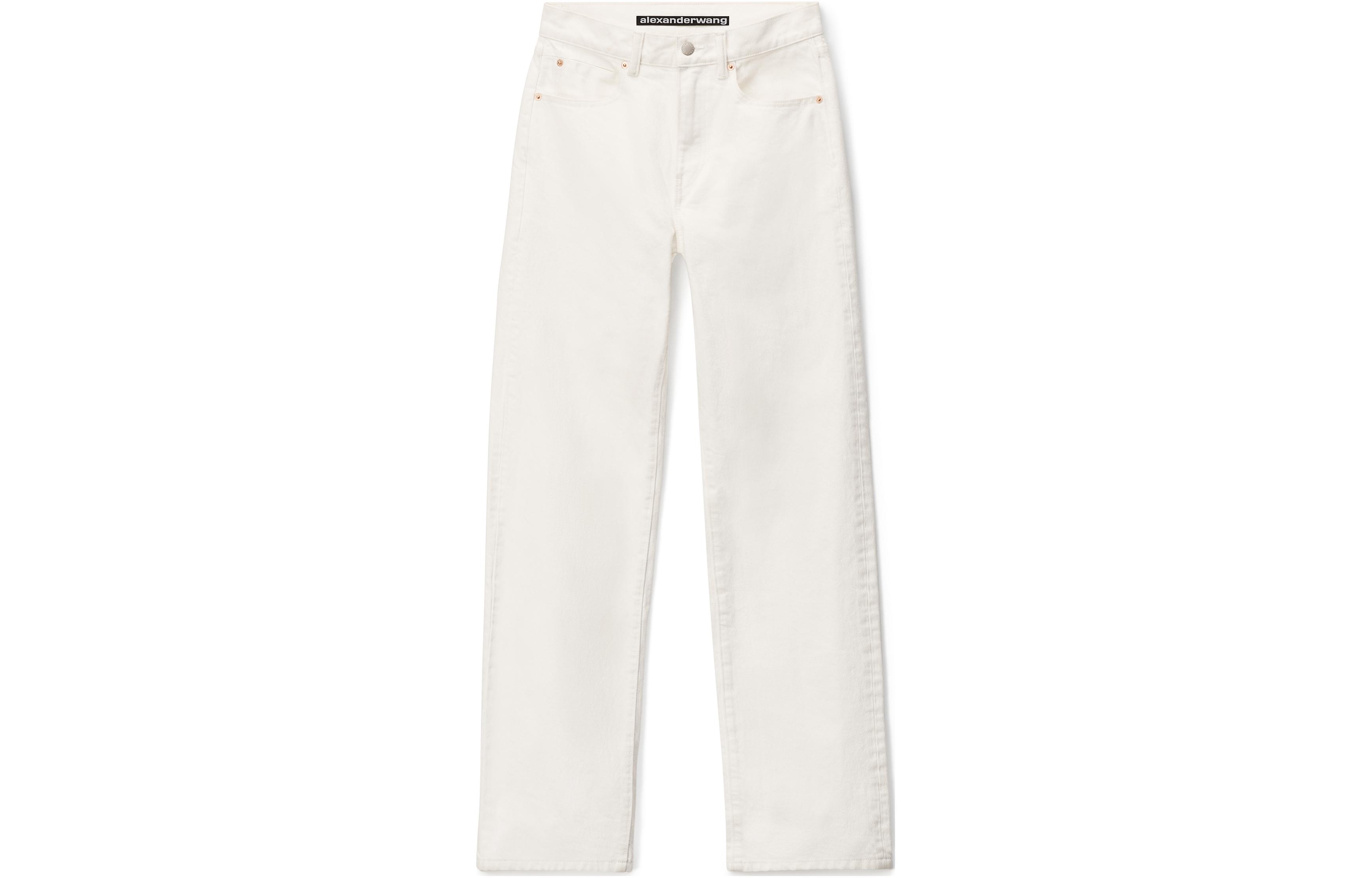 (Women) Alexander Wang  Ez Mid-Rise Straight-Leg Jeans White Denim 4DC1244238-120 圖 2