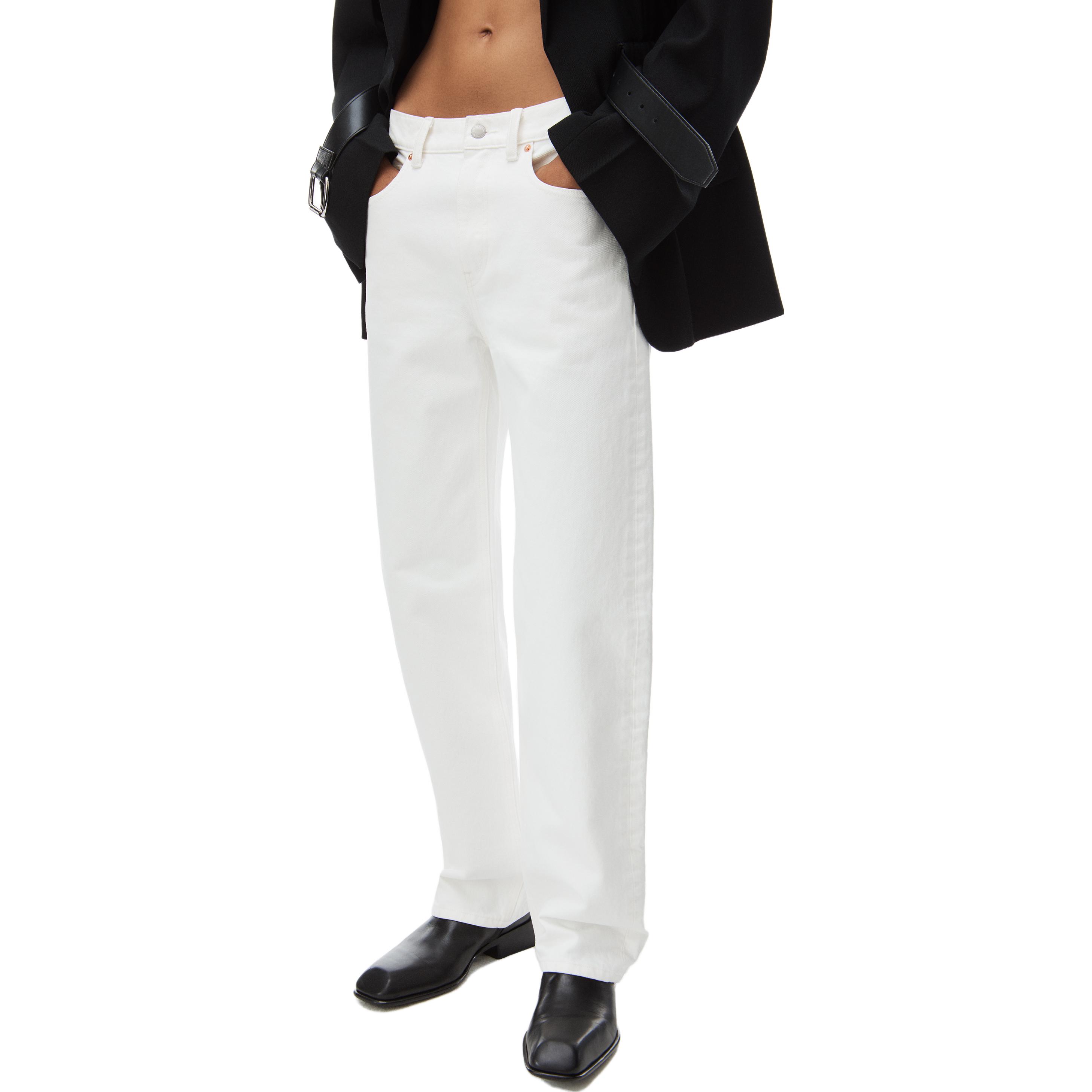 (Women) Alexander Wang  Ez Mid-Rise Straight-Leg Jeans White Denim 4DC1244238-120 圖 3