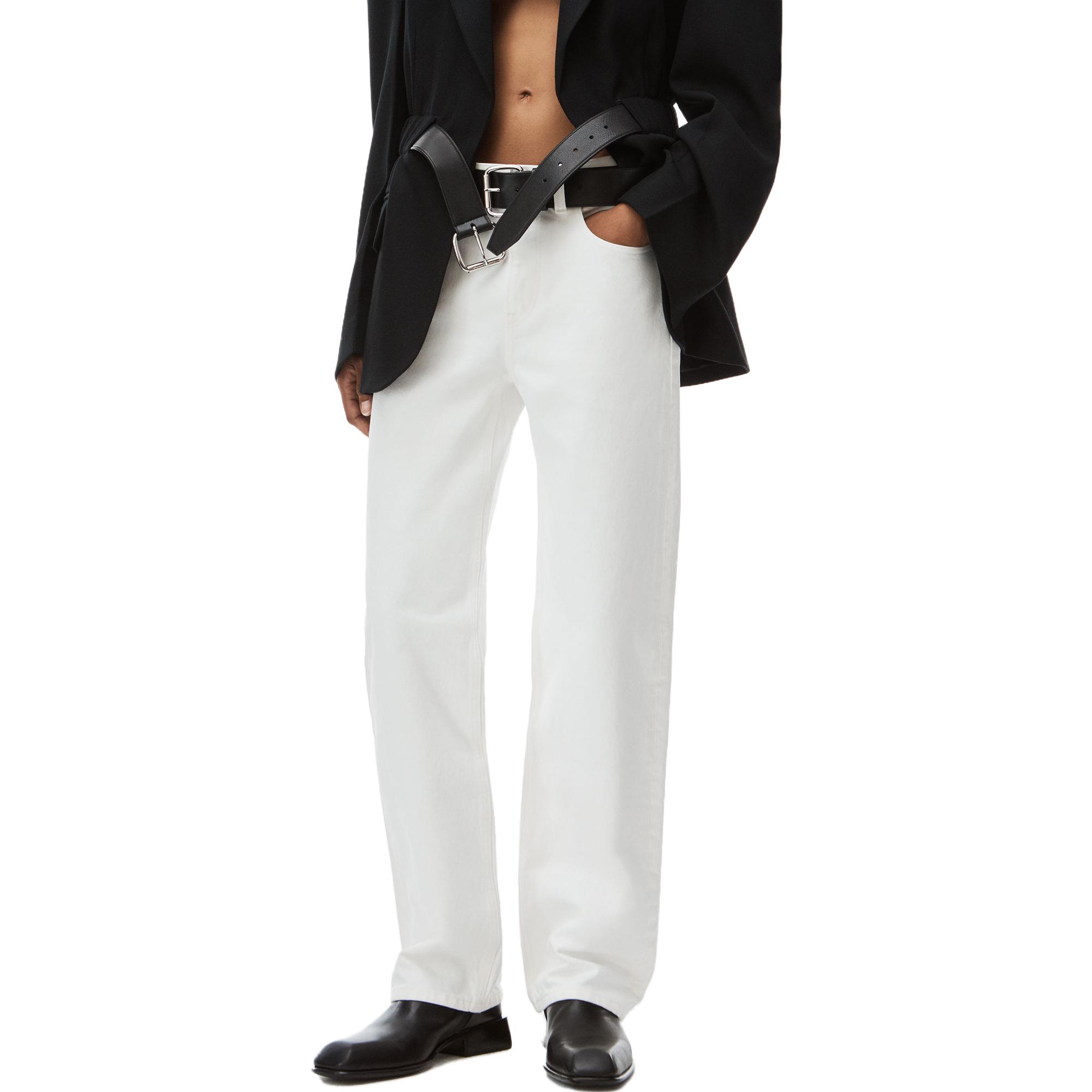 (Women) Alexander Wang  Ez Mid-Rise Straight-Leg Jeans White Denim 4DC1244238-120 圖 4