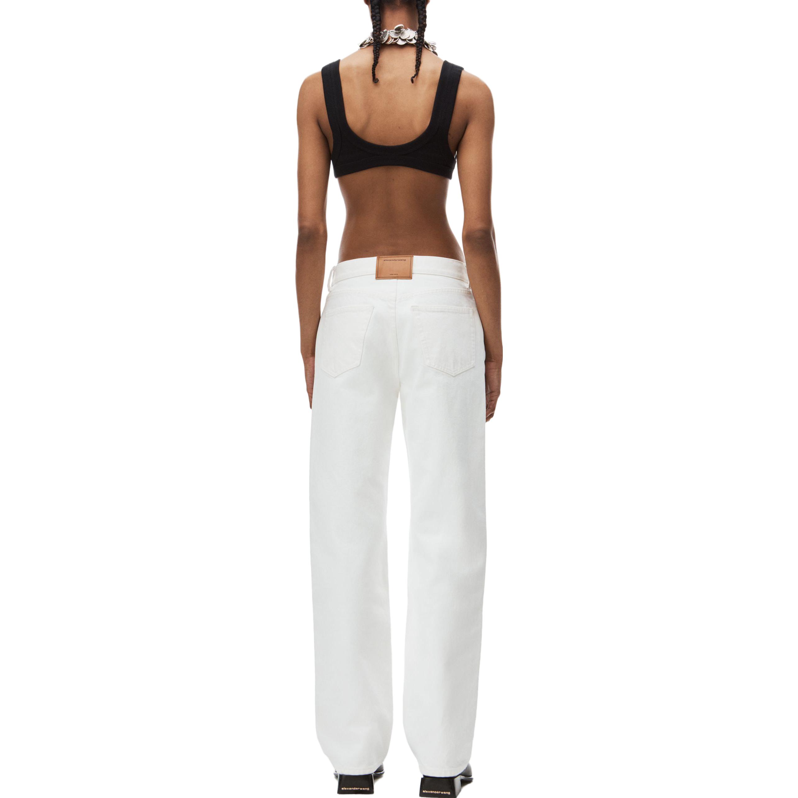 (Women) Alexander Wang  Ez Mid-Rise Straight-Leg Jeans White Denim 4DC1244238-120 圖 5