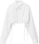 Order (Women) Alexander Wang Fitted Cropped Button-Up Long Sleeve Shirt White 4WC3231400-100