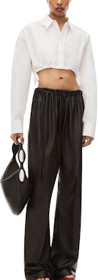 (Women) Alexander Wang Fitted Cropped Button-Up Long Sleeve Shirt White 4WC3231400-100 Shop (Women) Alexander Wang Fitted Cropped Button-Up Long Sleeve Shirt White 4WC3231400-100