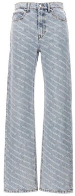 (W) Alexander Wang 藍色條紋徽標喇叭直筒牛仔褲 4DC2244346274 Order (W) Alexander Wang 藍色條紋徽標喇叭直筒牛仔褲 4DC2244346274