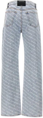 (W) Alexander Wang 藍色條紋徽標喇叭直筒牛仔褲 4DC2244346274 Lookbook (W) Alexander Wang 藍色條紋徽標喇叭直筒牛仔褲 4DC2244346274