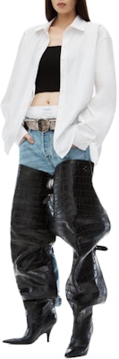 (Women) Alexander Wang FW24 White Crop Camisole & Button-Up Shirt Set 1KC3241064965 Lookbook (Women) Alexander Wang FW24 White Crop Camisole & Button-Up Shirt Set 1KC3241064965