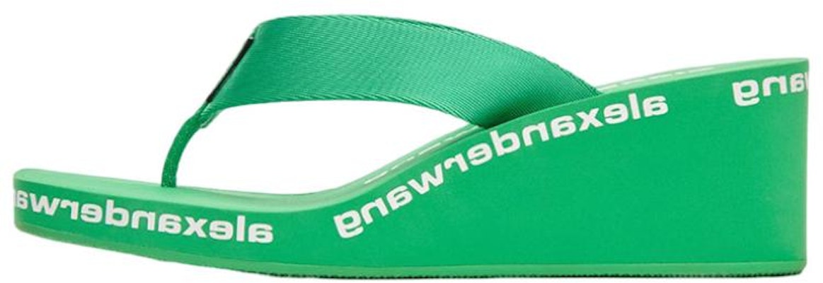(Women) Alexander Wang 'Green Leather Minimalist Wedge Flip-Flops' 30321S019310 Buy (Women) Alexander Wang 'Green Leather Minimalist Wedge Flip-Flops' 30321S019310