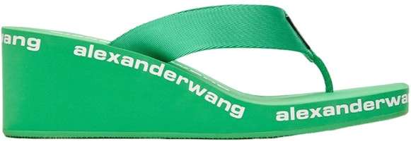 Alexander Wang 皮革坡跟簡約人字拖 女款 綠色 Order Alexander Wang 皮革坡跟簡約人字拖 女款 綠色