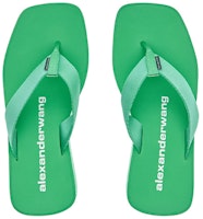 Alexander Wang 皮革坡跟簡約人字拖 女款 綠色 Lookbook Alexander Wang 皮革坡跟簡約人字拖 女款 綠色