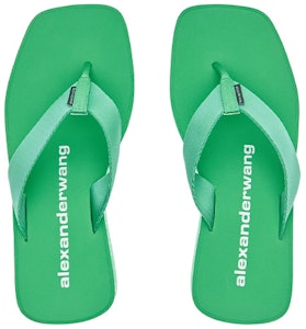 Alexander Wang 皮革坡跟簡約人字拖 女款 綠色 Lookbook Alexander Wang 皮革坡跟簡約人字拖 女款 綠色