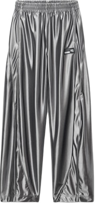 (Women) Alexander Wang Grey FW24 Logo Elastic Waist Loose Fit Casual Pants 4CC3244367071 Order (Women) Alexander Wang Grey FW24 Logo Elastic Waist Loose Fit Casual Pants 4CC3244367071