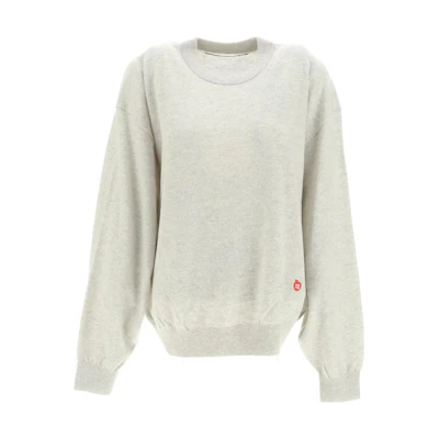 (Women) Alexander Wang Grey Pullover Crewneck Sweater Casual Long Sleeve. 1KC3231062-139