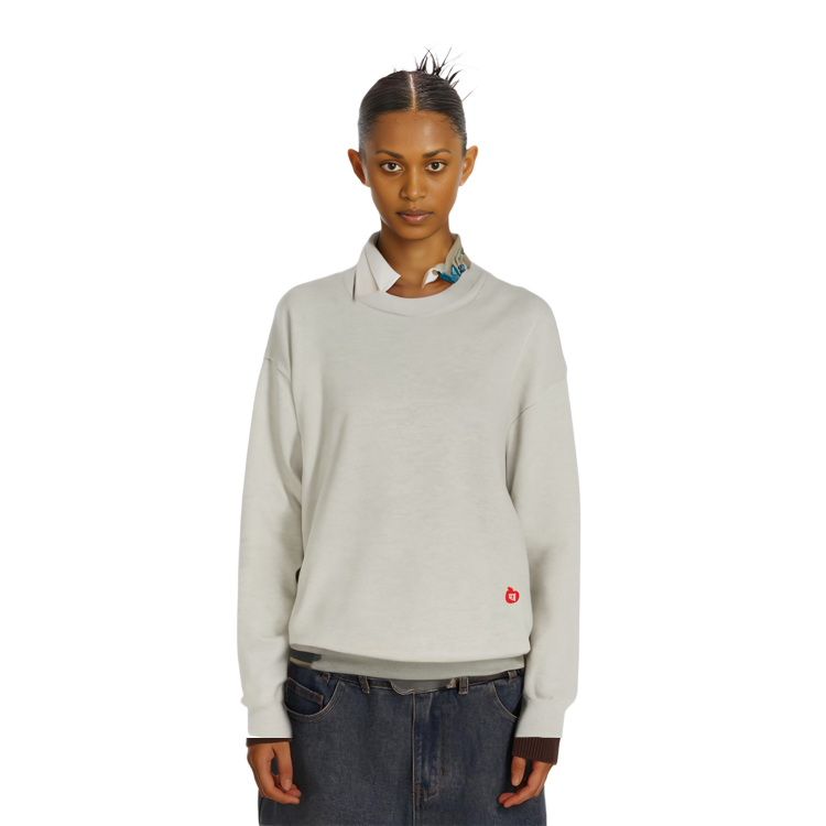 Sizing (W) アレキサンダーワン グレー プルオーバー クルーネック セーター カジュアル 長袖 1KC3231062-139