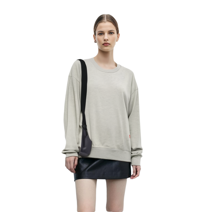 Cheap (W) アレキサンダーワン グレー プルオーバー クルーネック セーター カジュアル 長袖 1KC3231062-139