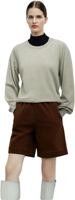 (W) アレキサンダーワン グレー プルオーバー クルーネック セーター カジュアル 長袖 1KC3231062-139 1