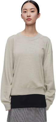 (W) アレキサンダーワン グレー プルオーバー クルーネック セーター カジュアル 長袖 1KC3231062-139 2