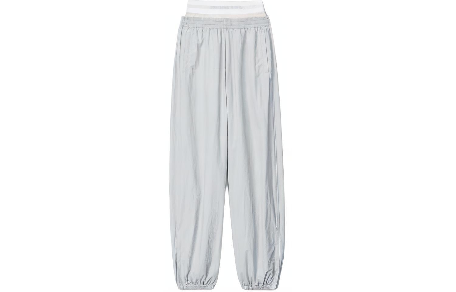 (Women) Alexander Wang  Grey Solid Jogger Sweatpants with Elastic Waist. 1WC1244661-073