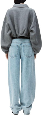 (W) 亚历山大王半拉链修身短款长袖卫衣灰色 1CC1241878-079 Purchase (W) 亚历山大王半拉链修身短款长袖卫衣灰色 1CC1241878-079