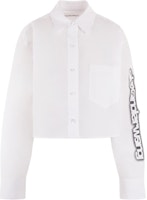 (Women) Alexander Wang Halo Print Cropped Button-Up Long Sleeve Shirt White. 4WC2241454-100 (Women) Alexander Wang Halo Print Cropped Button-Up Long Sleeve Shirt White. 4WC2241454-100