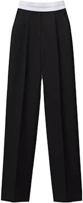 (W) Pantalones Negros de Pierna Recta de Cintura Alta Alexander Wang con Logo. 1WC3234079-001 Order (W) Pantalones Negros de Pierna Recta de Cintura Alta Alexander Wang con Logo. 1WC3234079-001