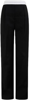 (W) Pantalones Negros de Pierna Recta de Cintura Alta Alexander Wang con Logo. 1WC3234079-001 Lookbook (W) Pantalones Negros de Pierna Recta de Cintura Alta Alexander Wang con Logo. 1WC3234079-001