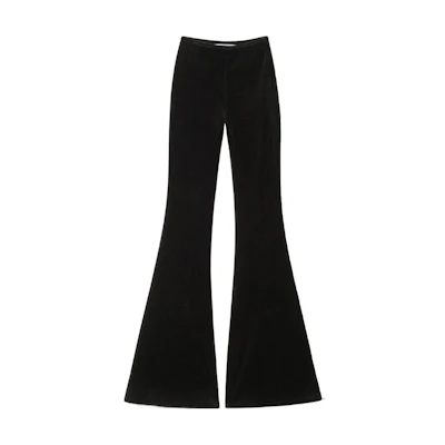 (Women) Alexander Wang High-Waisted Slim Flare Pants Black Casual Trousers. 1CC1234562-001