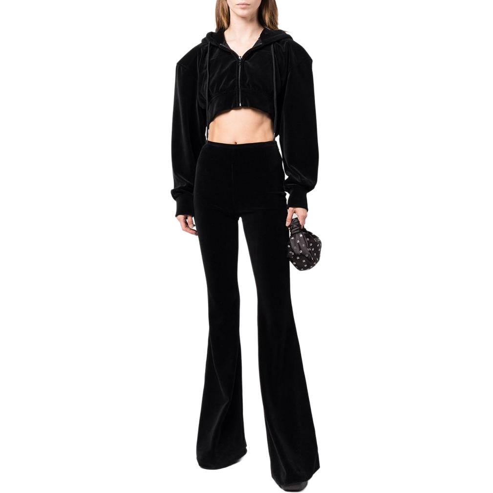 Lookbook (Women) Alexander Wang  High-Waisted Slim Flare Pants Black Casual Trousers. 1CC1234562-001
