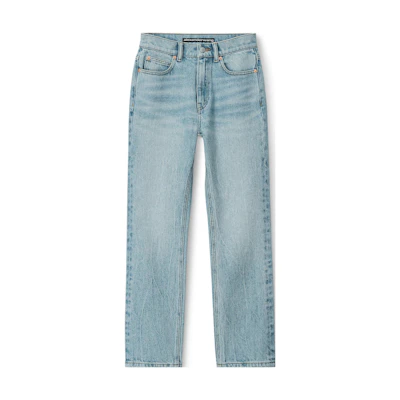 (Women) Alexander Wang High-Waisted Straight-Leg Jeans Blue 4DC4234159471A