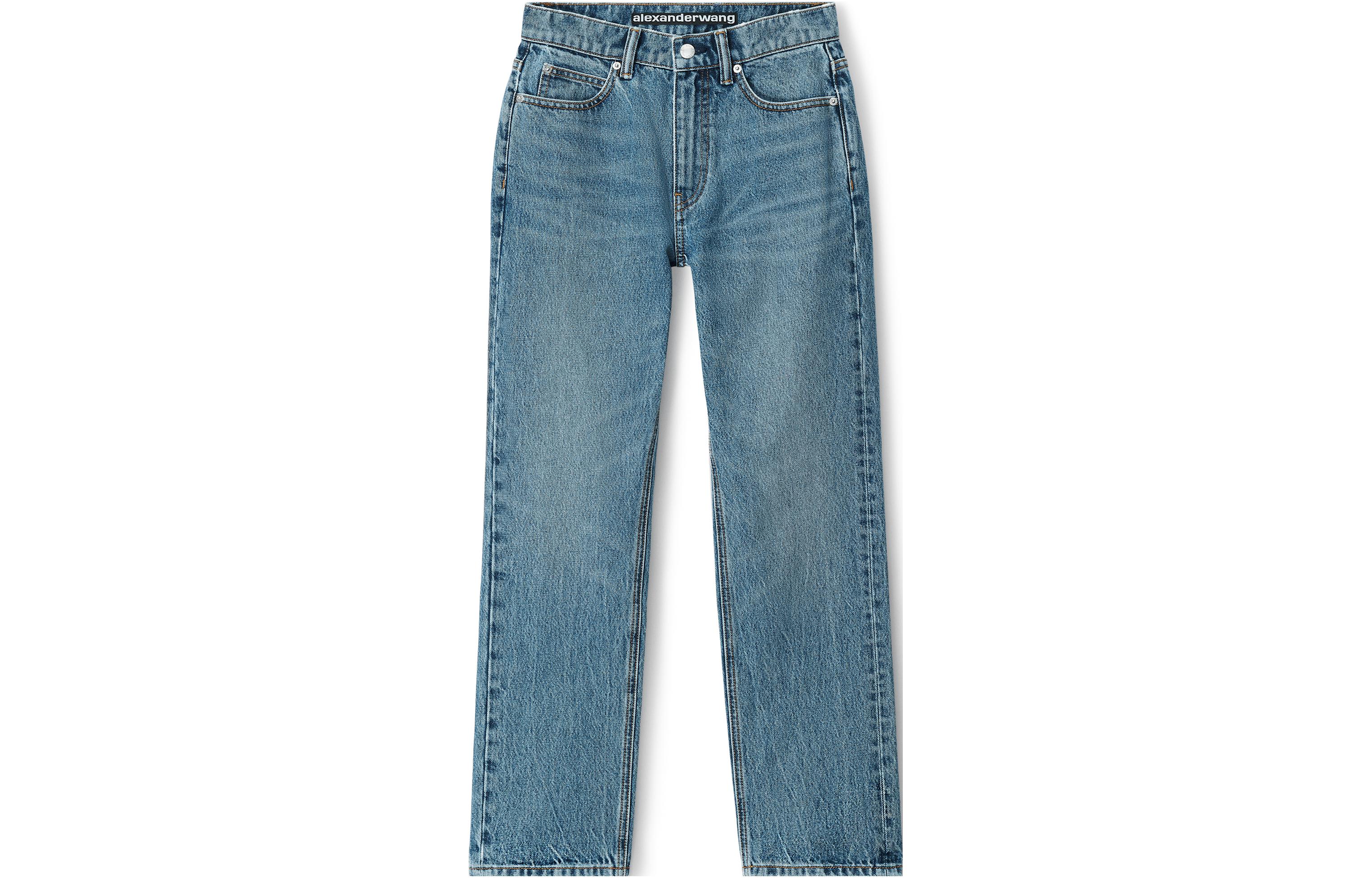Order (Women) Alexander Wang  High-Waisted Straight-Leg Jeans Blue 4DC3234175-473