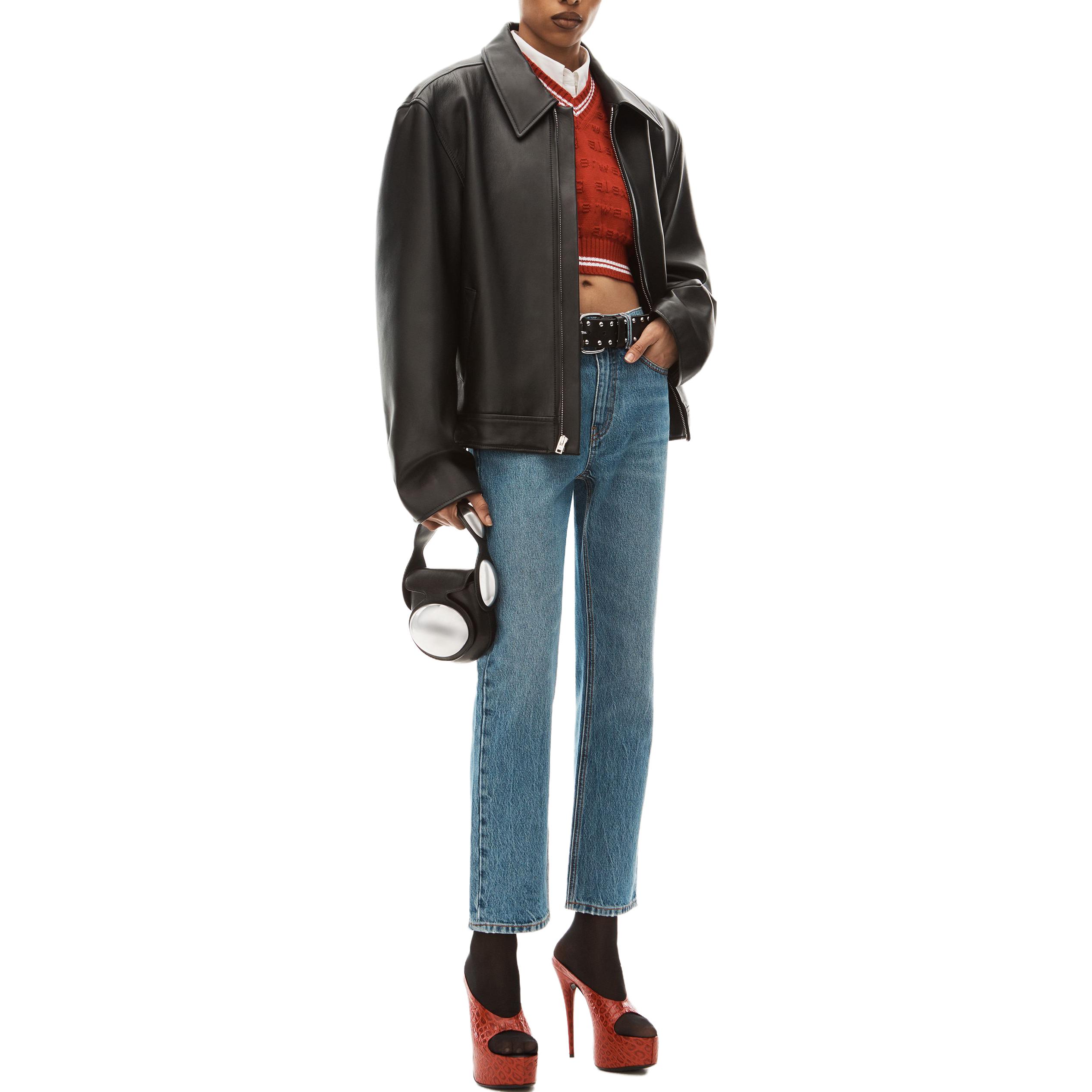 Lookbook (Women) Alexander Wang  High-Waisted Straight-Leg Jeans Blue 4DC3234175-473