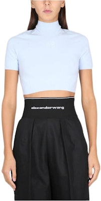 (W) Alexander Wang Baju-T Slim Fit Berleher Tinggi Warna Solid 4KC1231034-495 Buy (W) Alexander Wang Baju-T Slim Fit Berleher Tinggi Warna Solid 4KC1231034-495