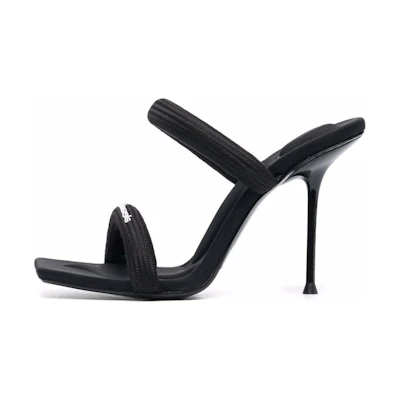 (W) Alexander Wang Julie Tubular Webbing Sandal 'Black'