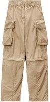 (Women) Alexander Wang Khaki Casual Loose Cargo Pants with Zipper. 4WC3244369-210 (Women) Alexander Wang Khaki Casual Loose Cargo Pants with Zipper. 4WC3244369-210