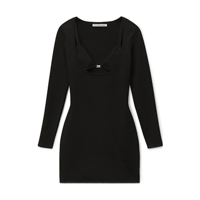 (Women) Alexander Wang Knit Low-Neck Long-Sleeve Dress 4KC2236004-001