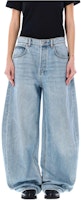 (Women) Alexander Wang Light Blue Mid-Waist Straight-Leg Zipper Logo Jeans. 4DC2244264D4-68A (Women) Alexander Wang Light Blue Mid-Waist Straight-Leg Zipper Logo Jeans. 4DC2244264D4-68A