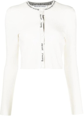 (Women) Alexander Wang Logo Knit Crop Top White 4KC3223017-104 Buy (Women) Alexander Wang Logo Knit Crop Top White 4KC3223017-104