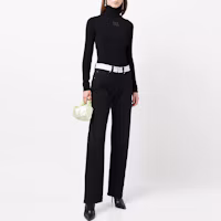 Lookbook (W) Alexander Wang 黑色Logo印花高領毛衣 4KC1231033001