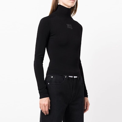 (W) 알렉산더 왕 로고 프린트 터틀넥 스웨터 블랙 4KC1231033001 Purchase (W) 알렉산더 왕 로고 프린트 터틀넥 스웨터 블랙 4KC1231033001