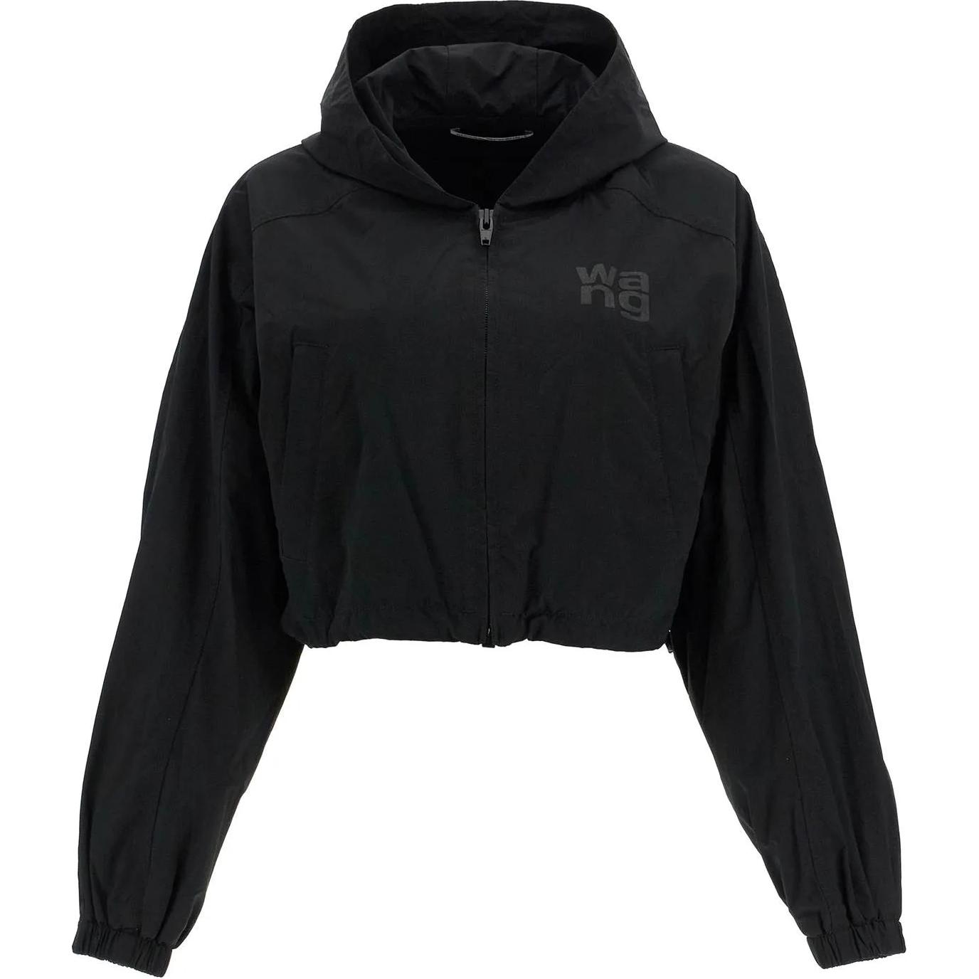 Order (Women) Alexander Wang  Logo Print Zip-Up Hoodie Jacket Black 4WC3242087-001