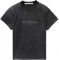 (Women) Alexander Wang Logo Slim-Fit Jersey T-Shirt Black SS24 1CC1241876007 (Women) Alexander Wang Logo Slim-Fit Jersey T-Shirt Black SS24 1CC1241876007