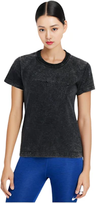 (W) Alexander Wang Logo Slim-Fit Jersey T-Shirt Hitam SS24 1CC1241876007 Lookbook (W) Alexander Wang Logo Slim-Fit Jersey T-Shirt Hitam SS24 1CC1241876007
