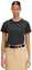 Shop (W) Alexander Wang Logo Slim-Fit Jersey T-Shirt Hitam SS24 1CC1241876007