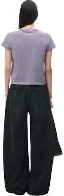 (W) Alexander Wang Logo T-Shirt Lavender Pink Distressed Cotton SS24. 4CC32213586-87A Shop (W) Alexander Wang Logo T-Shirt Lavender Pink Distressed Cotton SS24. 4CC32213586-87A