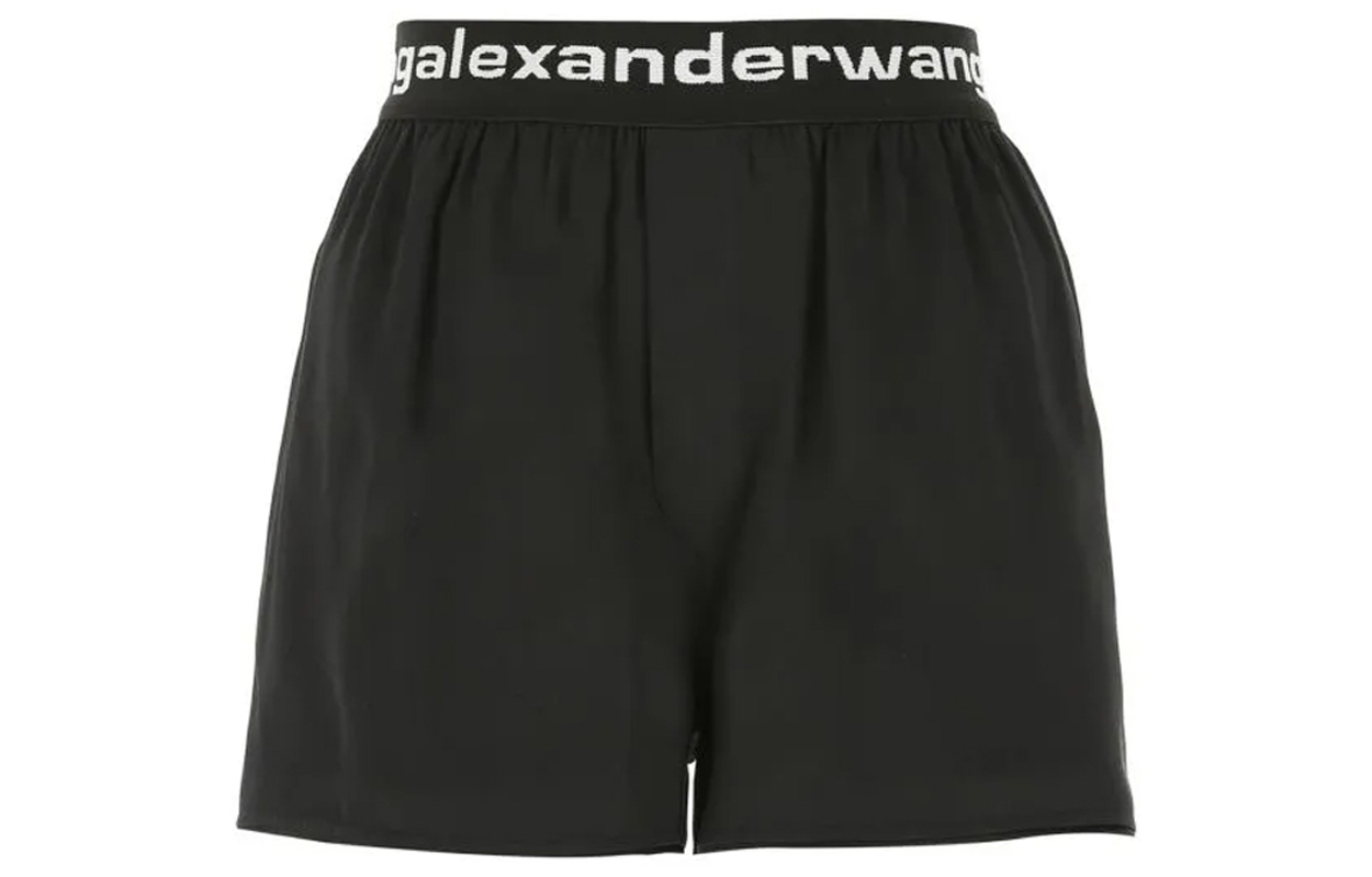 Order (W) 亚历山大王宽松中腰标志印花短裤黑色夏日款 4WC2214077-001