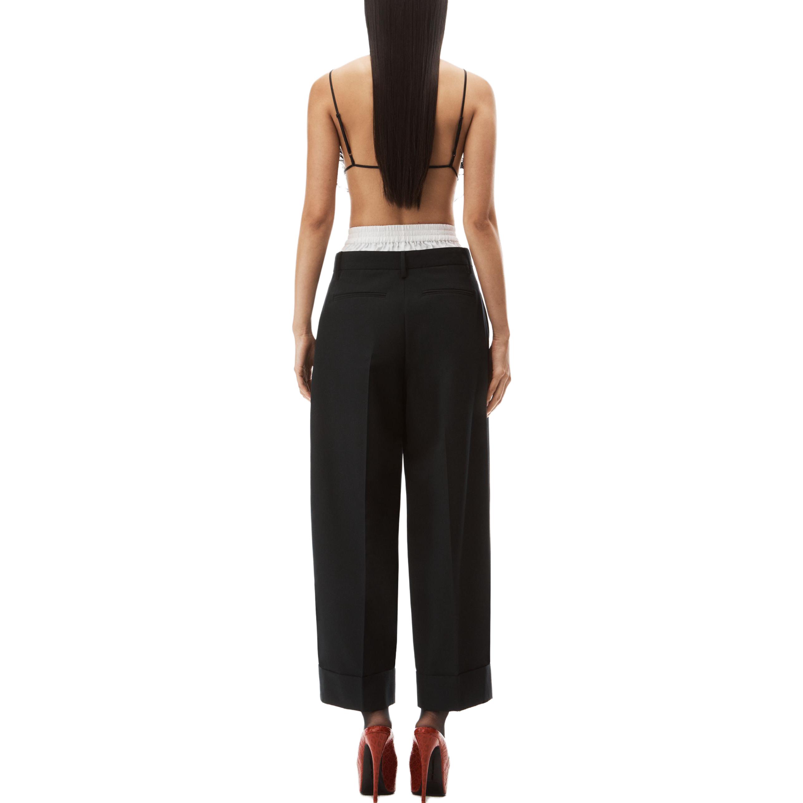 Shop (W) Alexander Wang Pantalones Casuales Negros de Pierna Ancha y Ajuste Suelto 1WC3234615-001