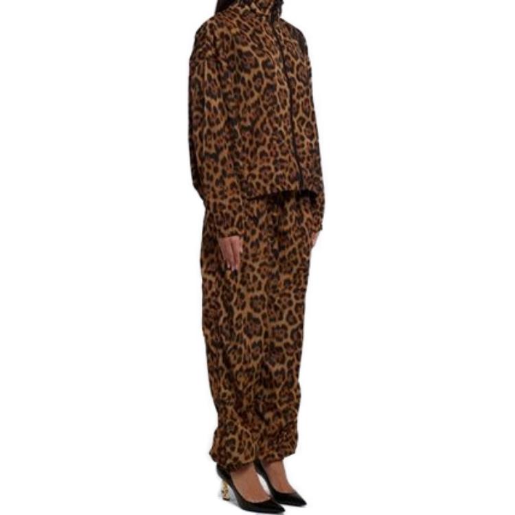 Shop (Women) Alexander Wang  Loose Leopard Print Zip Jacket Brown 4WC4232073-223