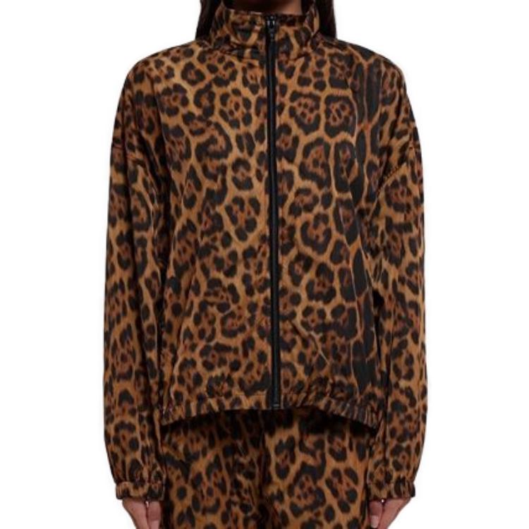 Purchase (Women) Alexander Wang  Loose Leopard Print Zip Jacket Brown 4WC4232073-223