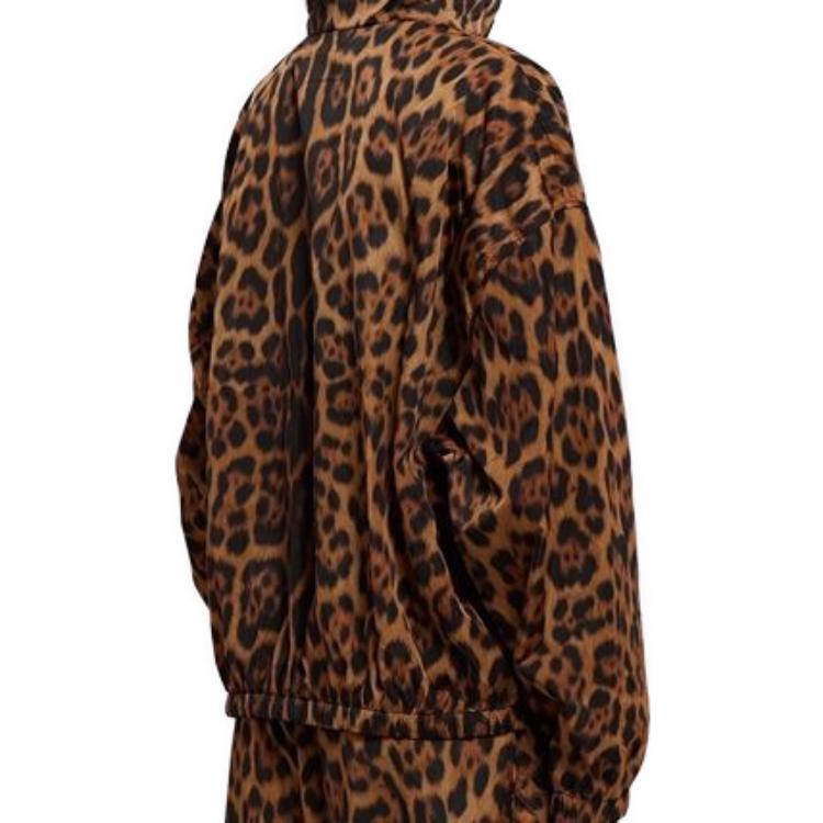 Details for (Women) Alexander Wang  Loose Leopard Print Zip Jacket Brown 4WC4232073-223