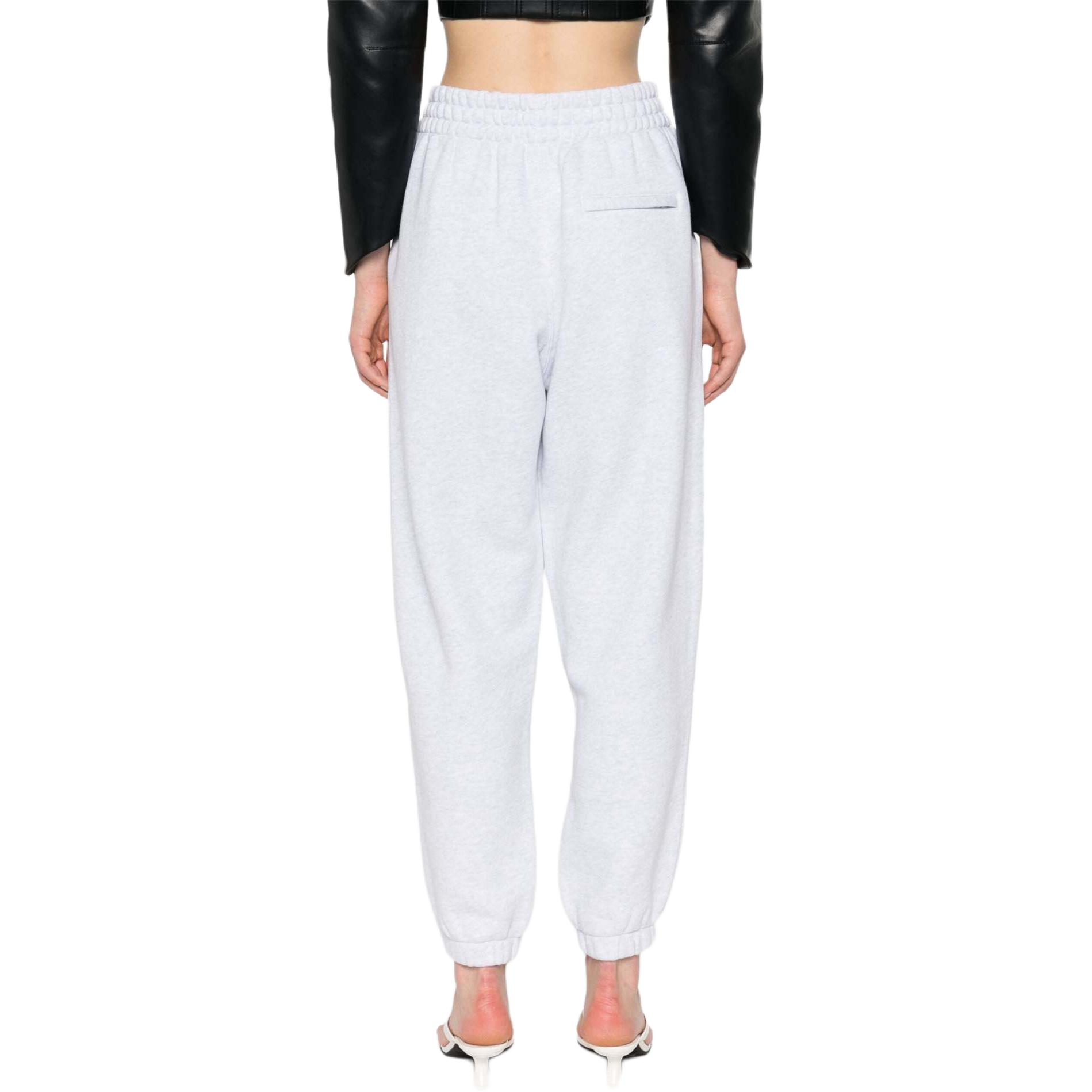 Shop (Women) Alexander Wang  Mid-Rise Cotton Knit Joggers SS24 - Light Grey. 4CC3244399-GREY